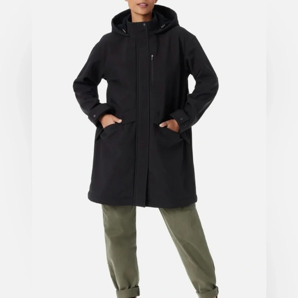 NWT BASS OUTDOOR STADIUM FLEECE LINED THIGH LENGTH JACKET WOMENS GENEROUS SIZEXS - Picture 1 of 16